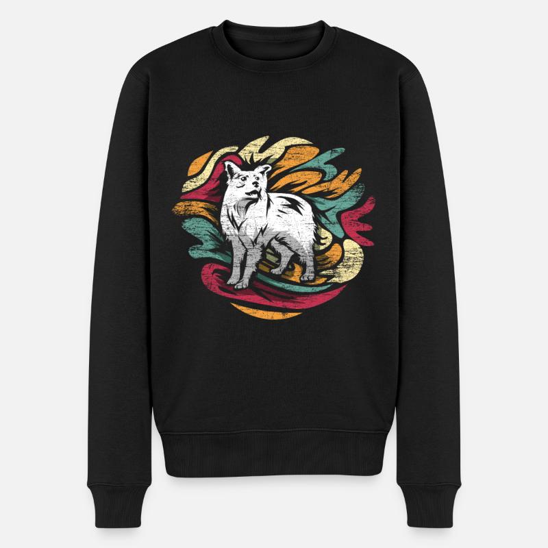 Border Collie Cadeau - Pull Premium bio Homme - noir