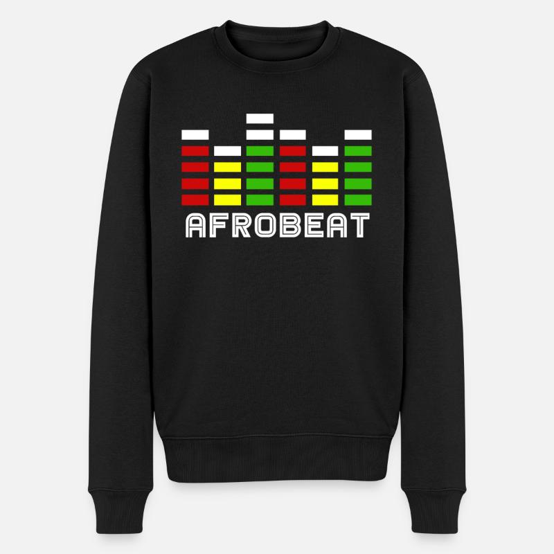 Afro Beat - Männer Premium Bio Pullover - Schwarz