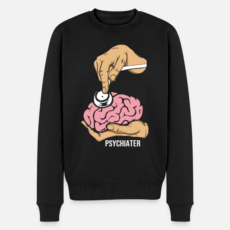 Psychiater - Männer Premium Bio Pullover - Schwarz