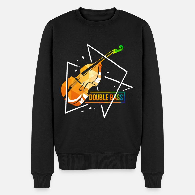 Violon Contrebasse - Pull Premium bio Homme - noir