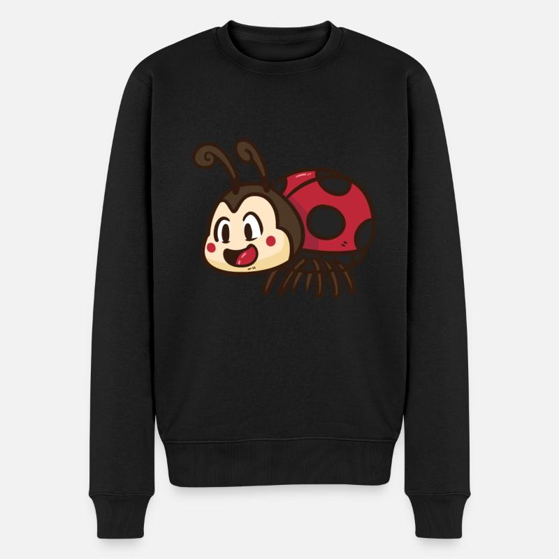 Marienkäfer - Männer Premium Bio Pullover - Schwarz