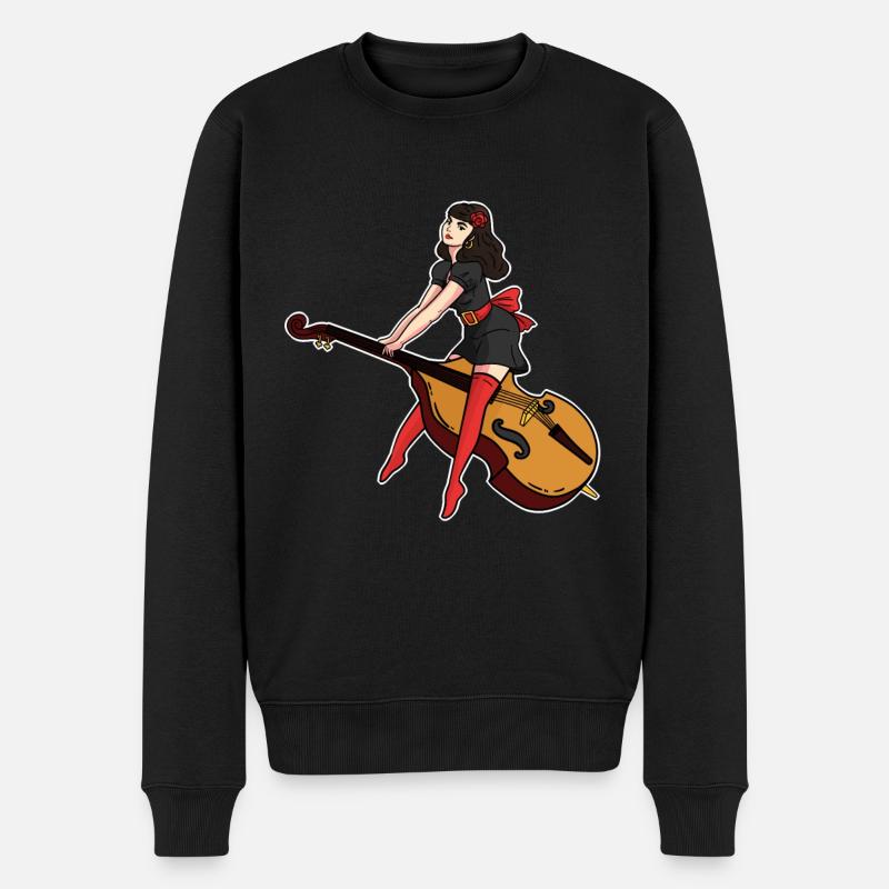 Fille de contrebasse - Pull Premium bio Homme - noir