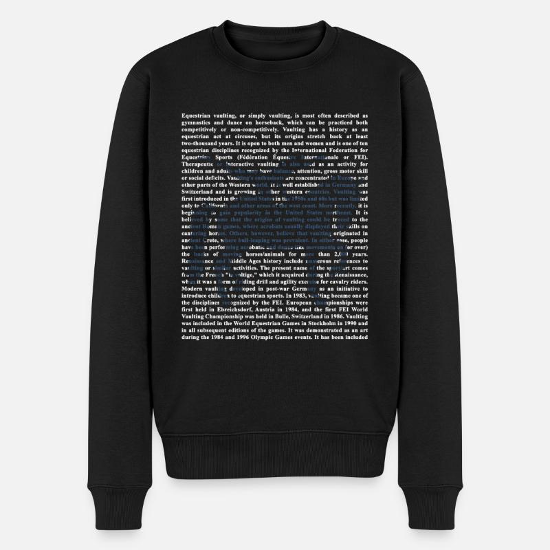 Voltigieren - Männer Premium Bio Pullover - Schwarz