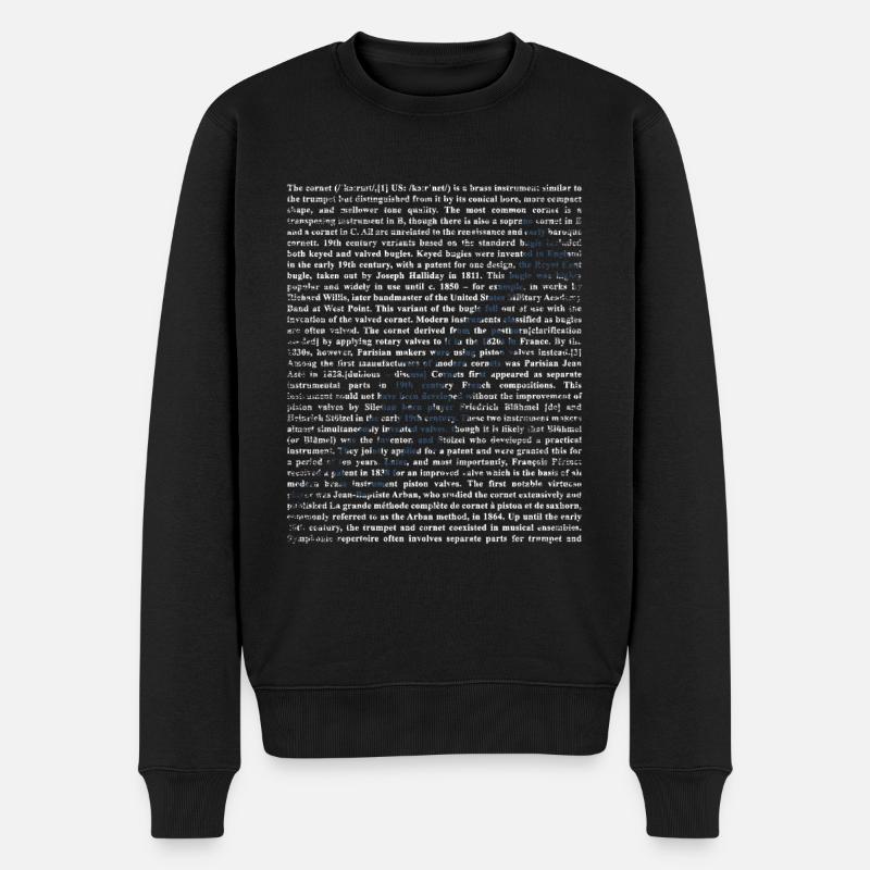 trompette - Pull Premium bio Homme - noir
