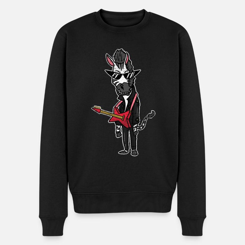 Zèbre Rocker cadeau - Pull Premium bio Homme - noir