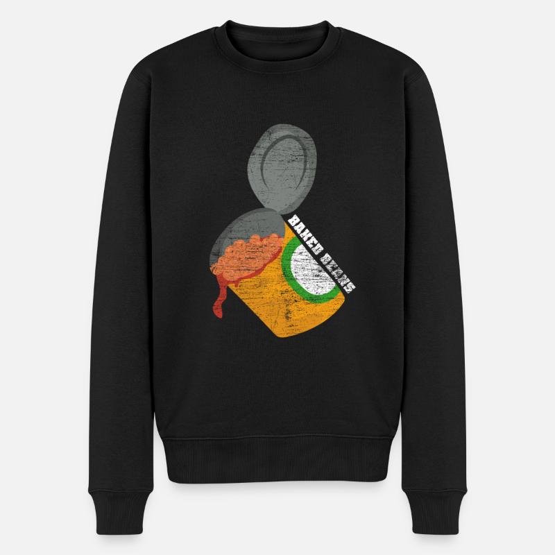 Gebackene Bohne Geschenk - Männer Premium Bio Pullover - Schwarz
