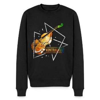 Kontrabass Geige Polygon - Männer Premium Bio Pullover - Schwarz - Vorne - Nico (187cm)