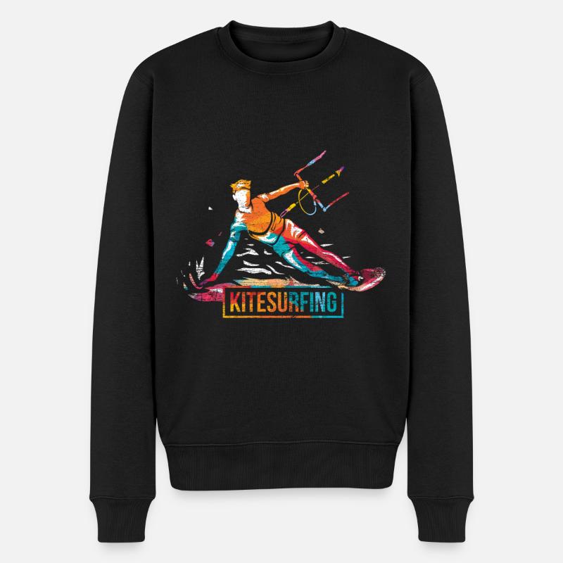 Cadeau polygone de kitesurf - Pull Premium bio Homme - noir