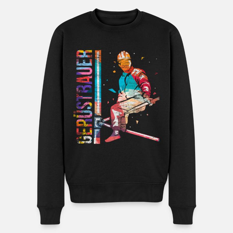 Gerüstbauer Polygon Geschenk - Männer Premium Bio Pullover - Schwarz