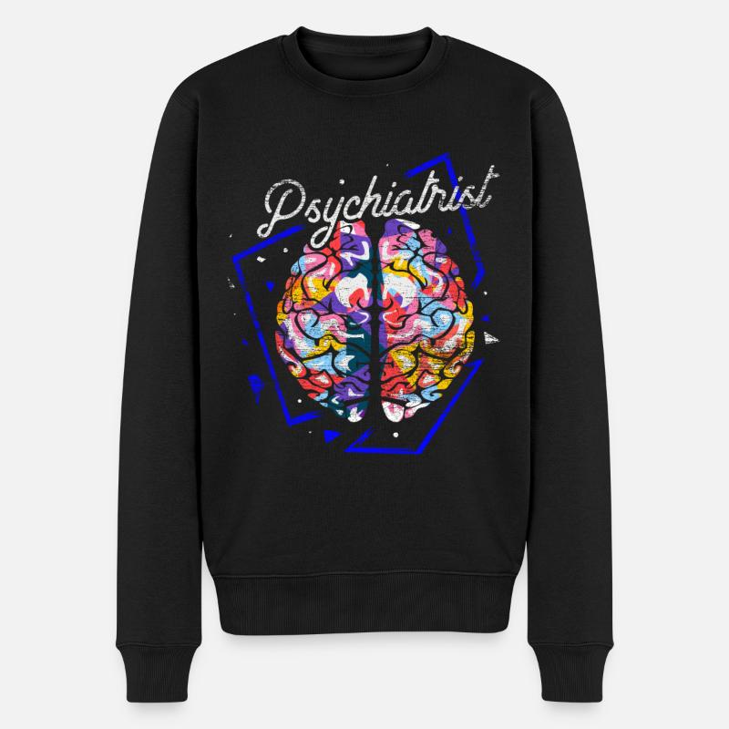 Psychiater Polygon Geschenk - Männer Premium Bio Pullover - Schwarz