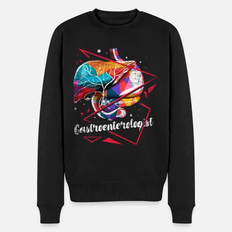 Gastroenterologe Polygon - Männer Premium Bio Pullover - Schwarz