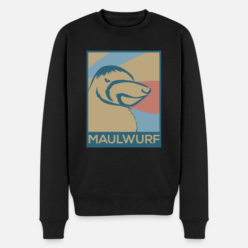 Maulwurf - Männer Premium Bio Pullover - Schwarz