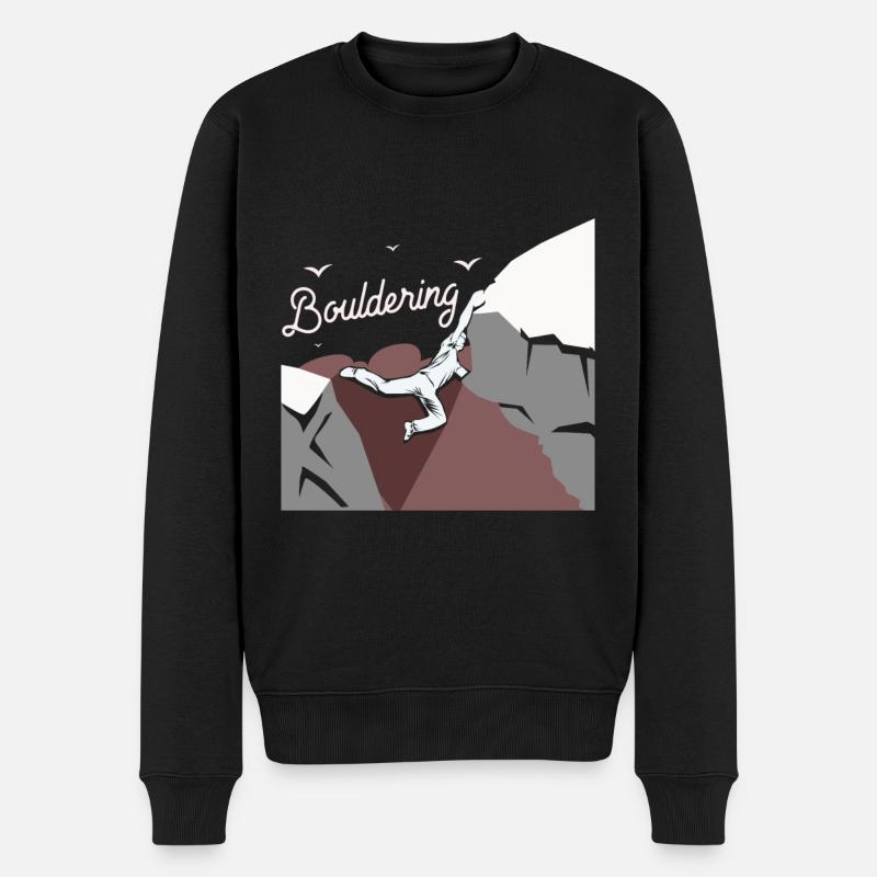 Bouldern - Männer Premium Bio Pullover - Schwarz