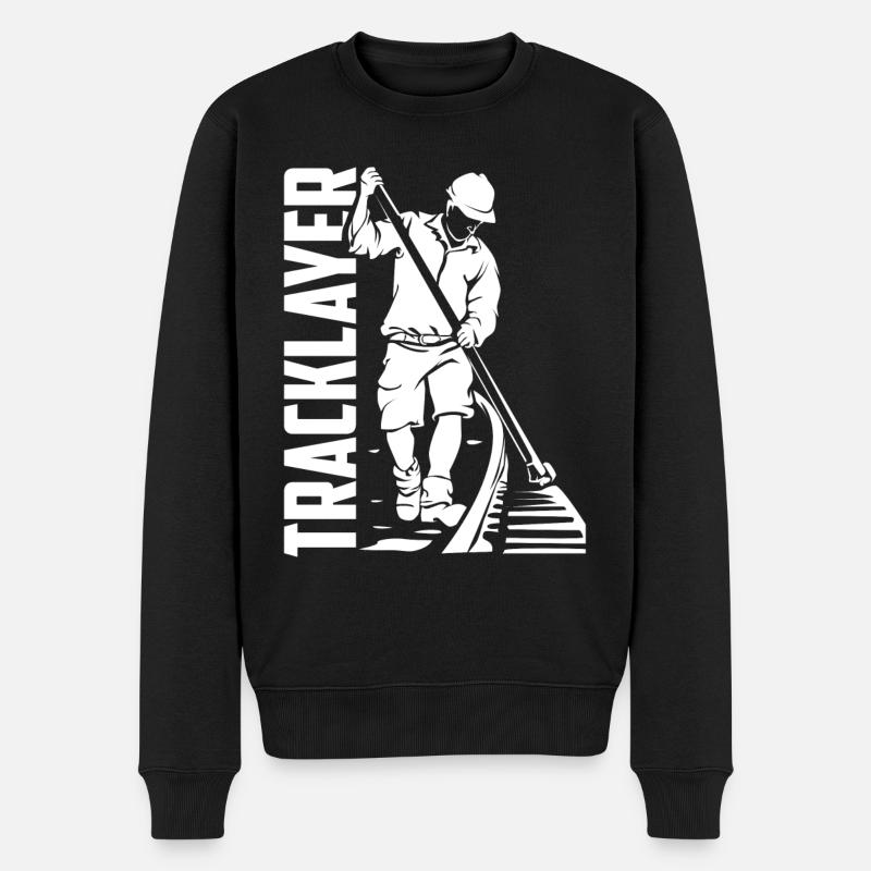 Gleisbauer - Männer Premium Bio Pullover - Schwarz