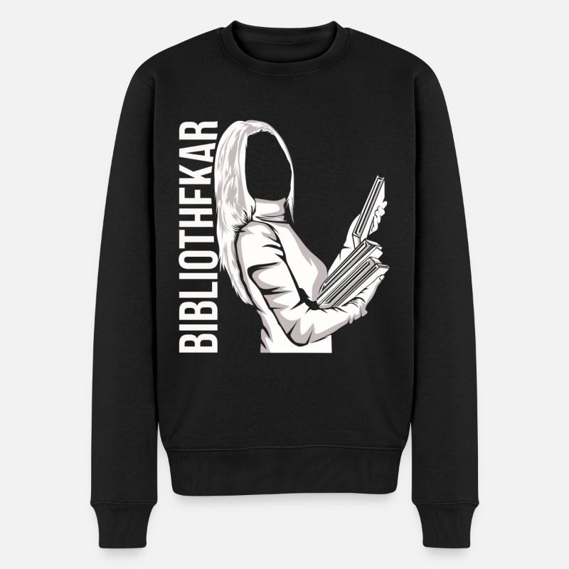 Bibliothekar - Männer Premium Bio Pullover - Schwarz