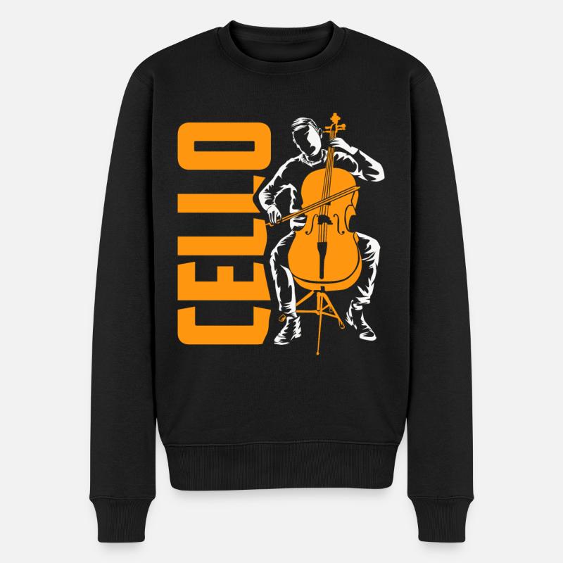 violoncelle - Pull Premium bio Homme - noir