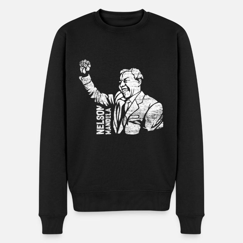 Nelson Mandela - Pull Premium bio Homme - noir