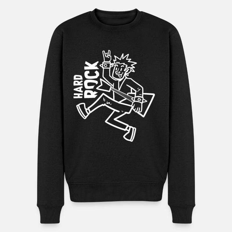 Hard rock - Pull Premium bio Homme - noir