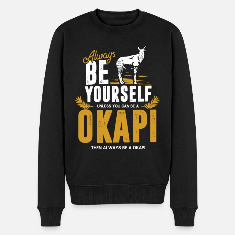 Okapi - Männer Premium Bio Pullover - Schwarz