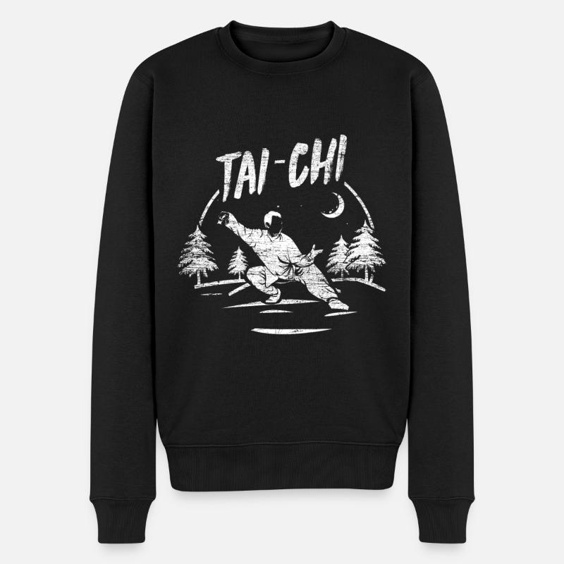 Tai Chi Geschenk - Männer Premium Bio Pullover - Schwarz