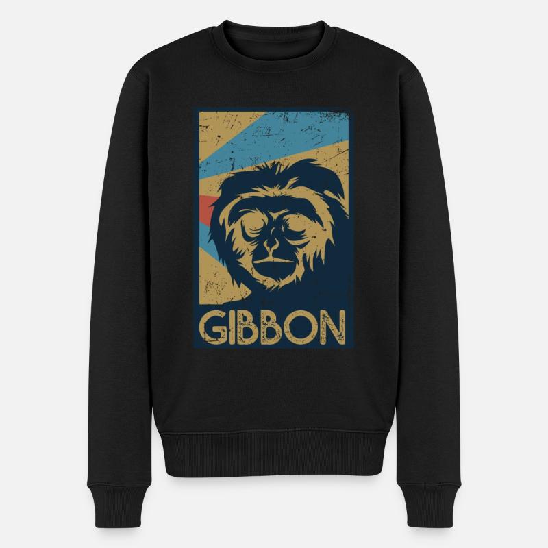 Gibbon - Männer Premium Bio Pullover - Schwarz