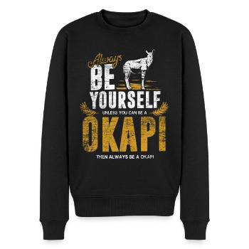 Okapi gift - Men's Premium Organic Jumper - black - Front - Nico (187cm)