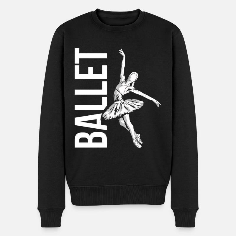 Ballett - Männer Premium Bio Pullover - Schwarz