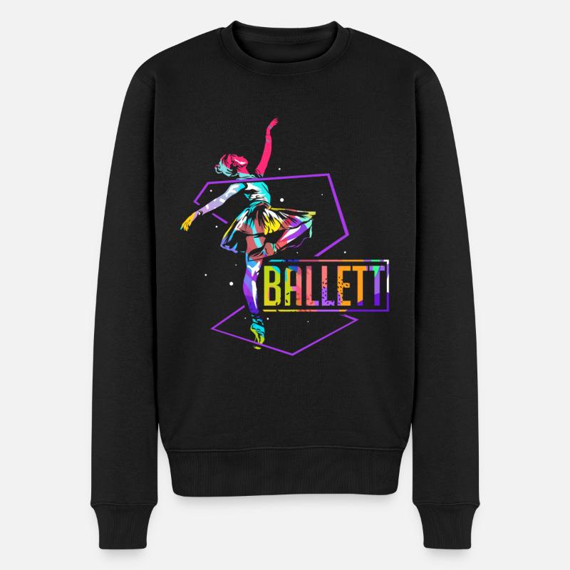 Ballett Polygon - Männer Premium Bio Pullover - Schwarz