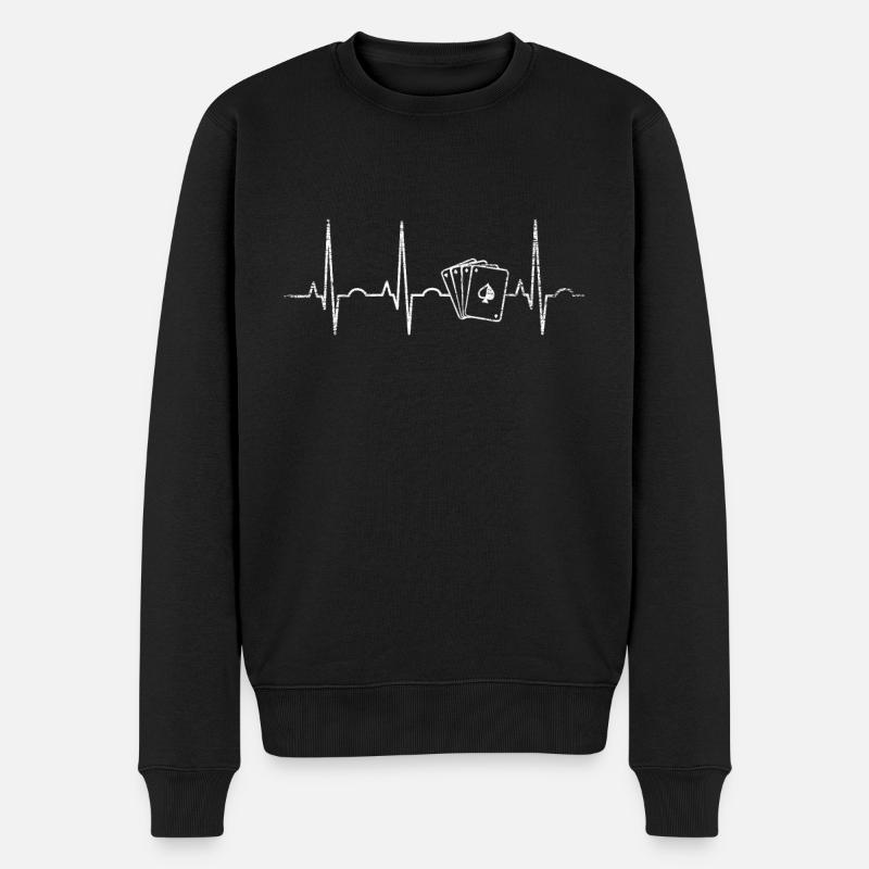Cadeau double tête - Pull Premium bio Homme - noir