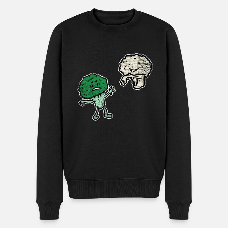 Brocoli chou-fleur - Pull Premium bio Homme - noir