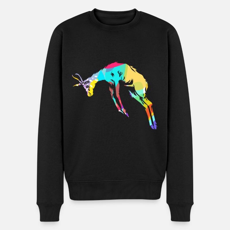 Polygone de gazelle - Pull Premium bio Homme - noir