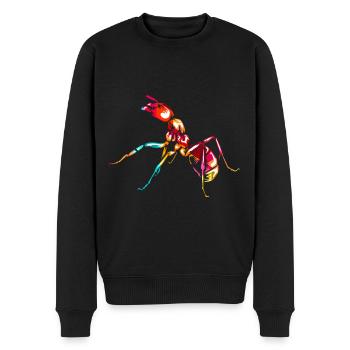 Ameise - Männer Premium Bio Pullover - Schwarz - Vorne - Nico (187cm)