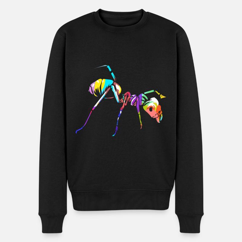 Ameisen - Männer Premium Bio Pullover - Schwarz