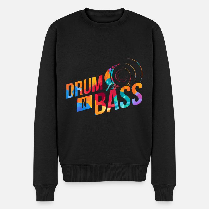 Drum n Bass - Pull Premium bio Homme - noir