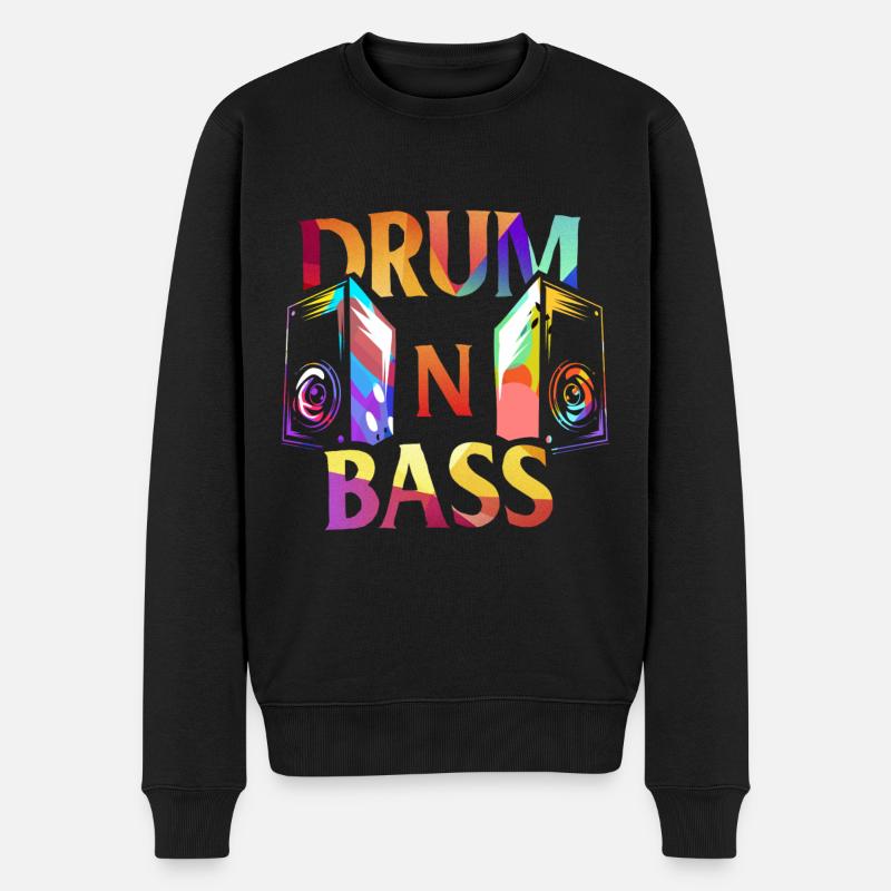 Cadeau Drum n Bass - Pull Premium bio Homme - noir