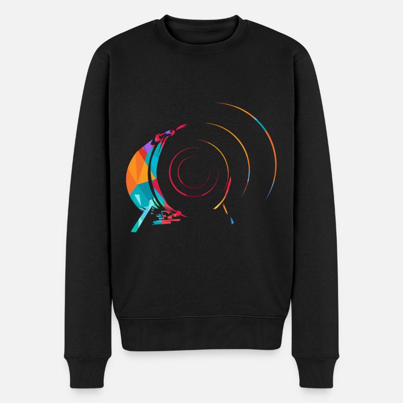 Drum n Bass - Männer Premium Bio Pullover - Schwarz