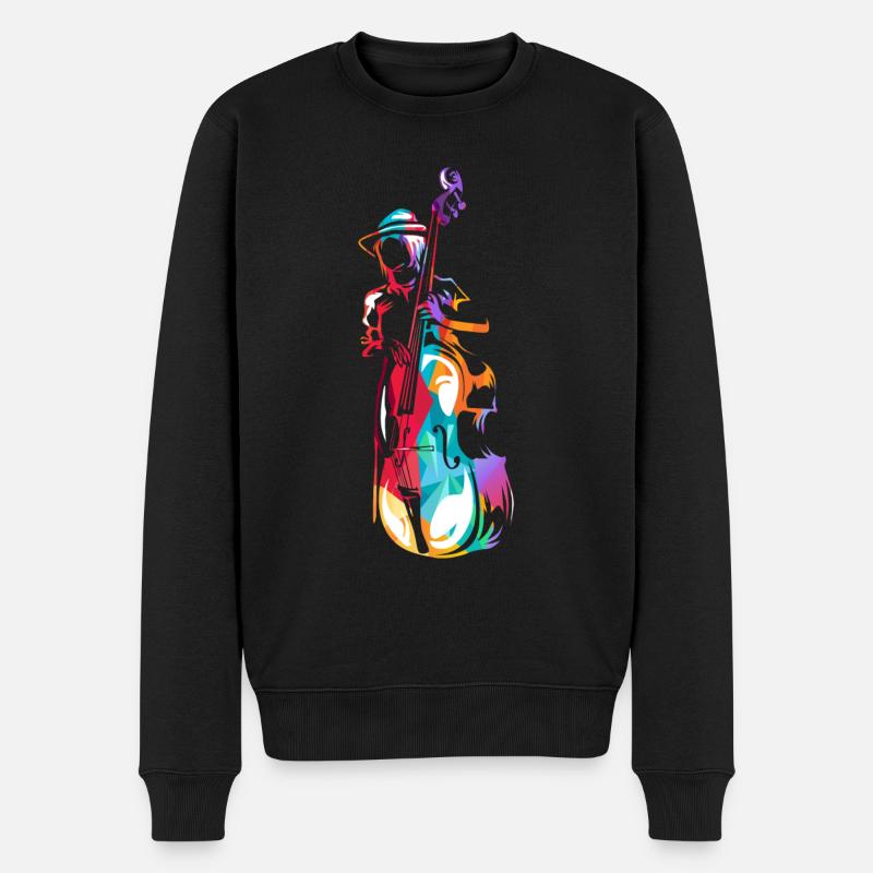 Kontrabass Geschenk - Männer Premium Bio Pullover - Schwarz