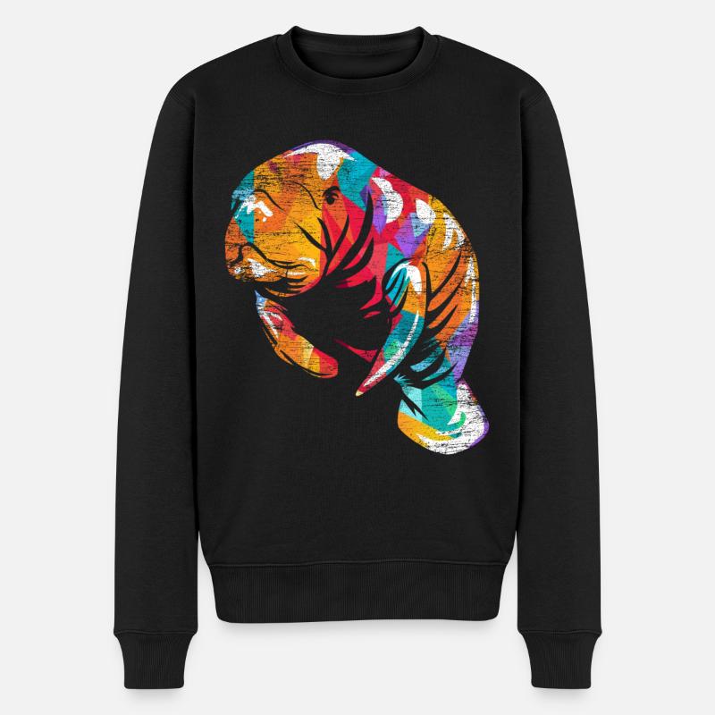 Lamantin dugong - Pull Premium bio Homme - noir