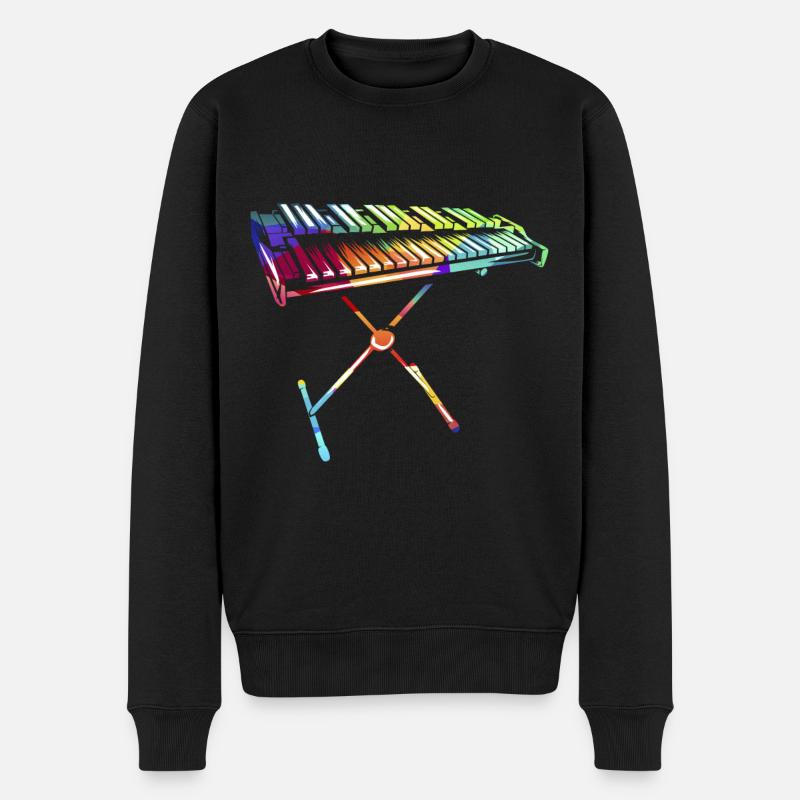 Xylophon - Männer Premium Bio Pullover - Schwarz