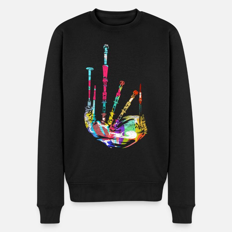 Dudelsack Geschenk - Männer Premium Bio Pullover - Schwarz