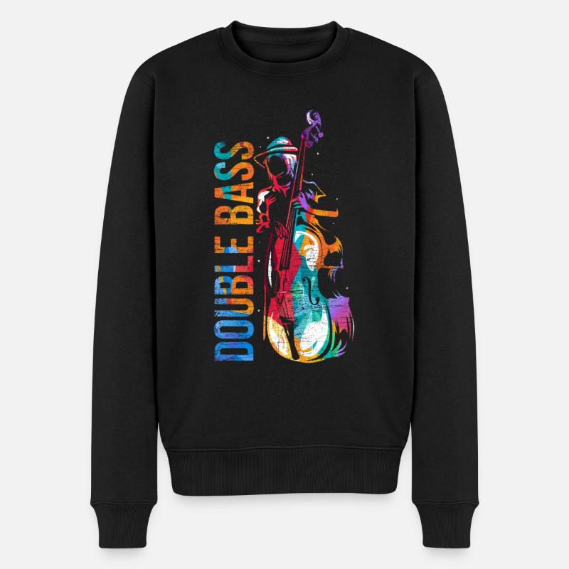 Kontrabass Geschenk - Männer Premium Bio Pullover - Schwarz