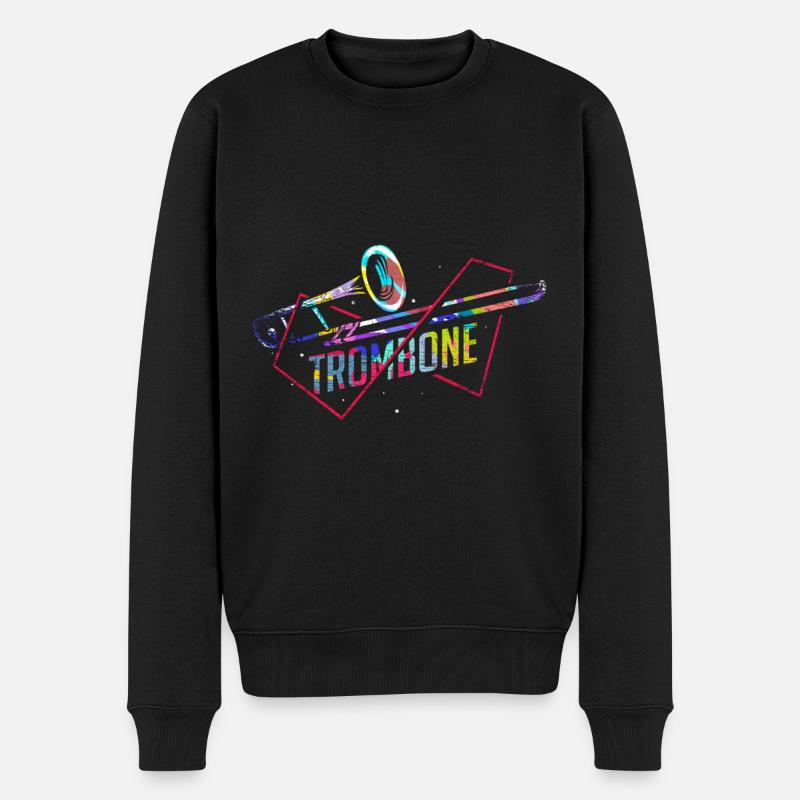 Posaune Geschenk - Männer Premium Bio Pullover - Schwarz