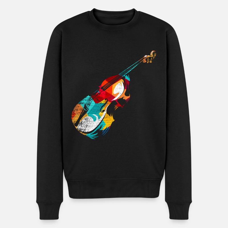 Contrebasse violon - Pull Premium bio Homme - noir