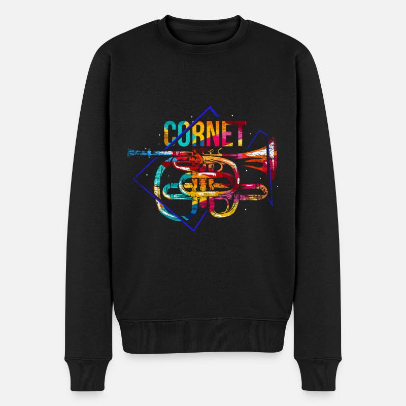 Kornett Polygon Geschenk - Männer Premium Bio Pullover - Schwarz