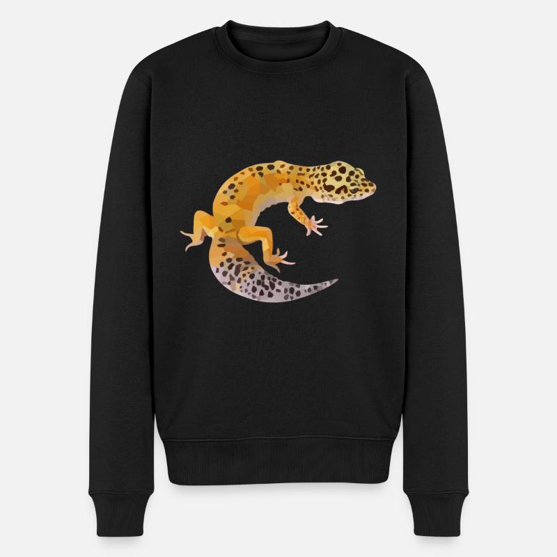 Gecko Geschenk - Männer Premium Bio Pullover - Schwarz