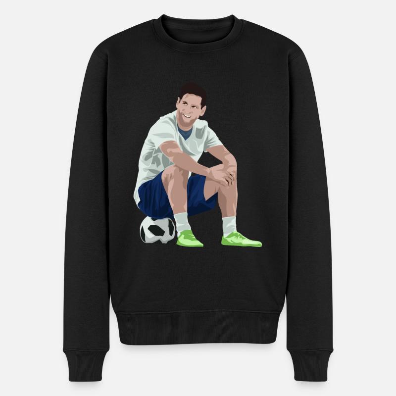 Ballon de foot - Pull Premium bio Homme - noir