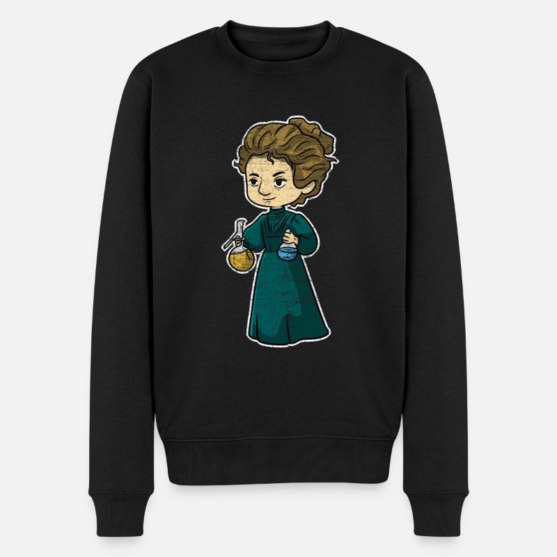 Marie Curie Geschenk - Männer Premium Bio Pullover - Schwarz
