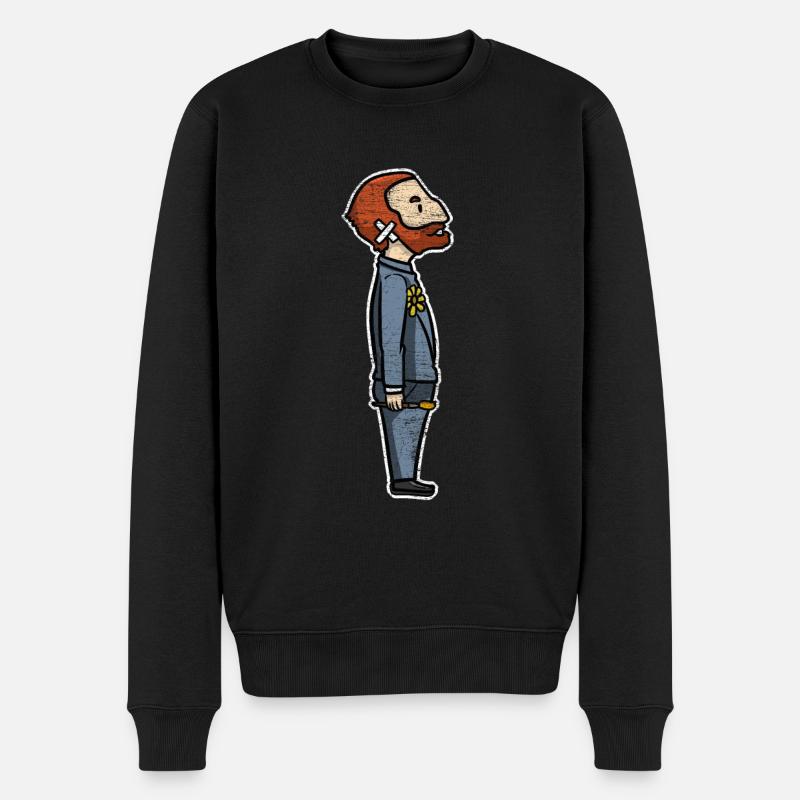 Tournesol Van Gogh - Pull Premium bio Homme - noir