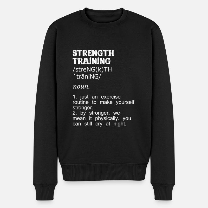 Krafttraining Geschenk - Männer Premium Bio Pullover - Schwarz