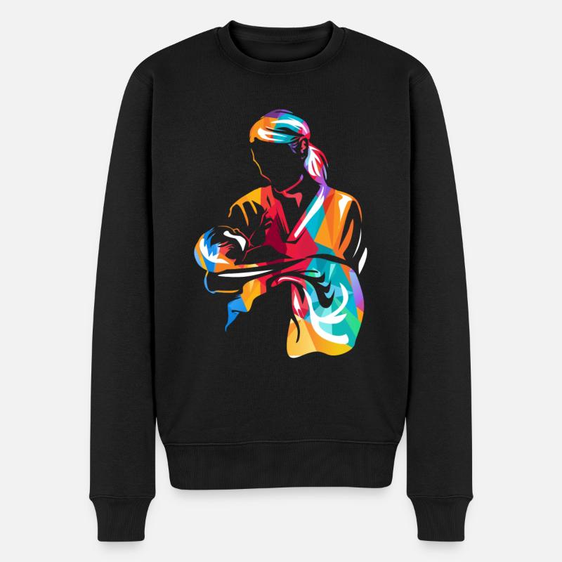 Hebamme Geschenk - Männer Premium Bio Pullover - Schwarz